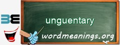 WordMeaning blackboard for unguentary